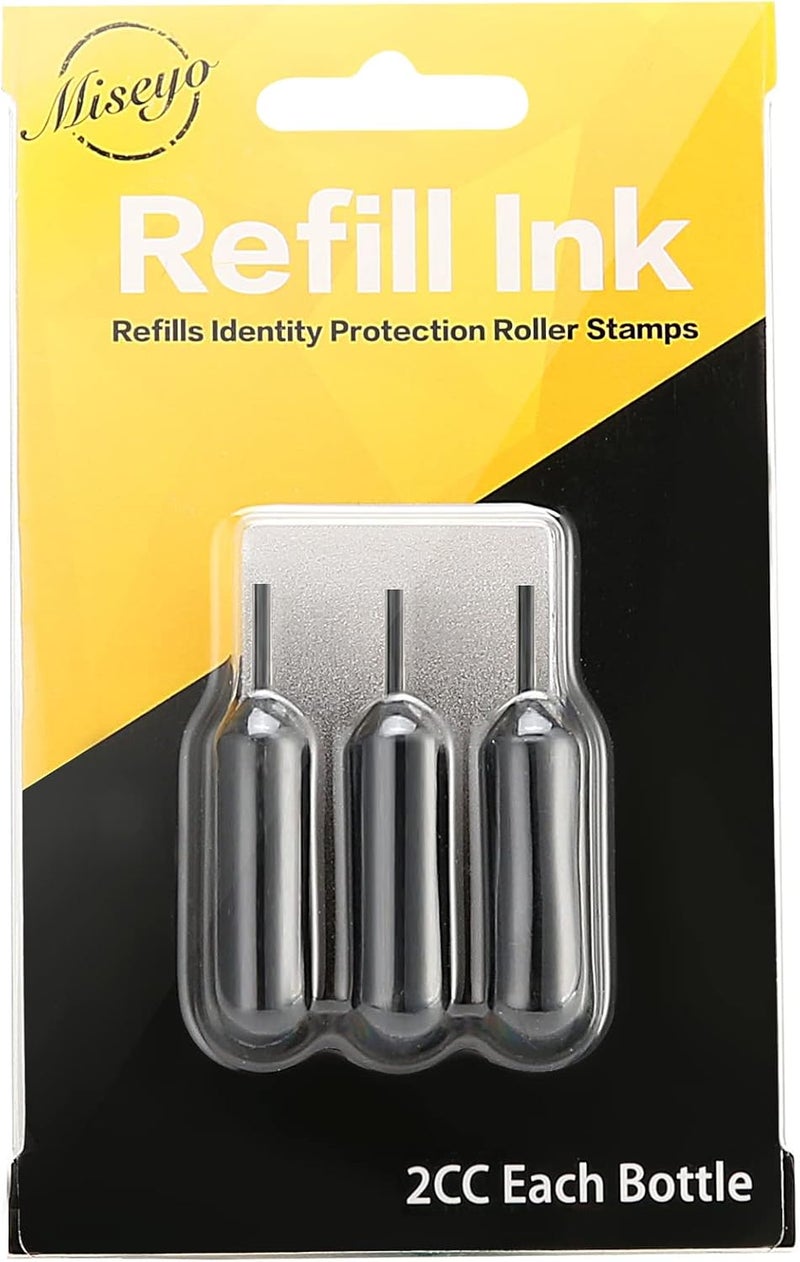 Miseyo Roller Stamp Refill Ink - 3 Pack - Black Ink - Image 1